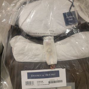 Dooney and Bourke Large Brown  Belvedere Logo Lock Shoulder Bag